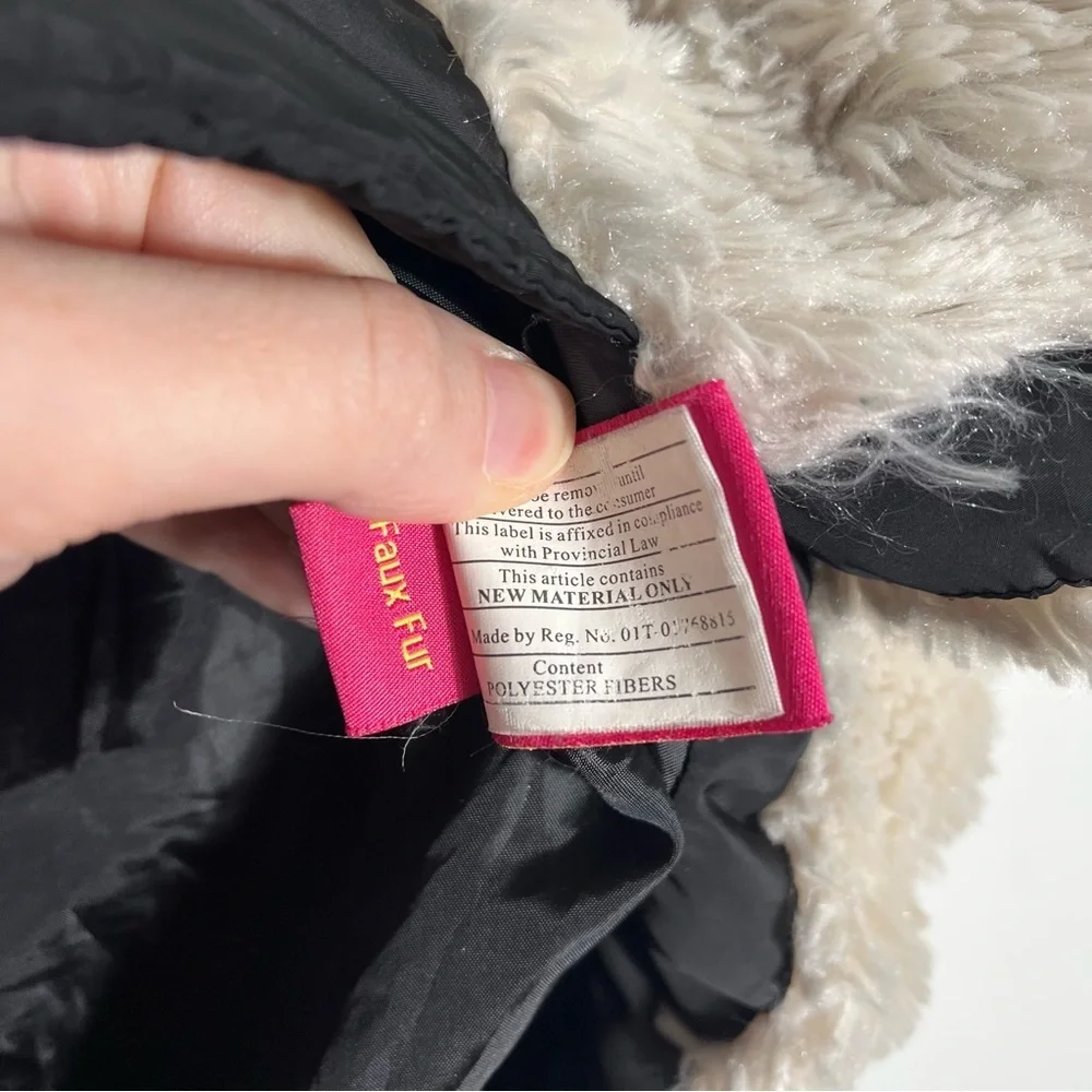 CATHERINE MALANDRINO‎ Girls Puffer Coat with Faux Fur Trim